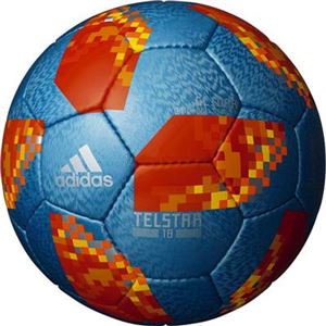 adidas（アディダス） ワールドカップ2018 テルスター18 グライダー 4号球 AF4304SKOR（サックス&times;オレンジ）