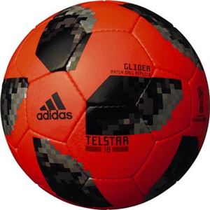 adidas（アディダス） ワールドカップ2018 テルスター18 グライダー 5号球 AF5304RBK（レッド&times;ブラック）