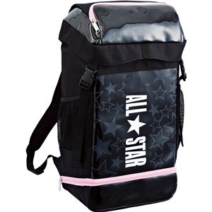 CONVERSE（コンバース） エナメルリュック ブラック&times;ホワイト