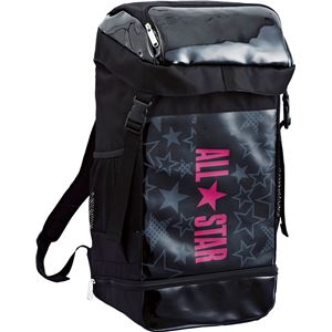 CONVERSE（コンバース） エナメルリュック ブラック&times;マゼンタ