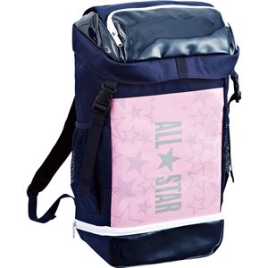 CONVERSE（コンバース） エナメルリュック ピンク&times;グレー