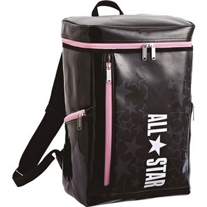 CONVERSE（コンバース） エナメルスクエアリュック ブラック&times;ホワイト