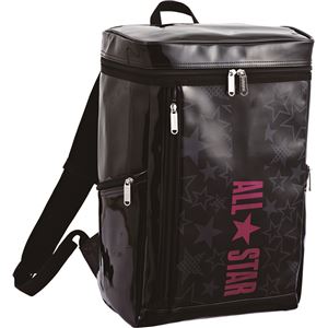 CONVERSE（コンバース） エナメルスクエアリュック ブラック&times;マゼンタ