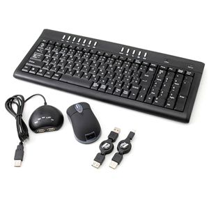 ワイヤレスマルチメディア・キーボード／ワイヤレスマウス（充電式） 3R-WK2121 ブラックセット