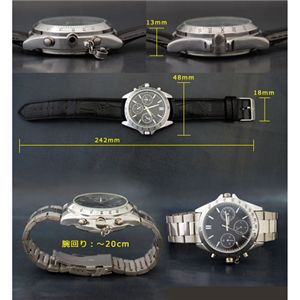 写真撮影対応 クロノ調 腕時計型ビデオカメラ VIDEO CAMERA WATCH メタルバンド