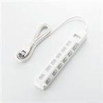 ELECOM（エレコム） ほこり防止シャッター付　省エネタップ T-E04-2630WH 2P式6個口3.0m
