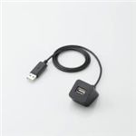 ELECOMiGRj USB|[gȂǍDȏꏊɐݒułpUSBP[ui}Olbgj U2C-ETM07BK 0.7m y2Zbgz