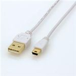 ELECOMiGRj ɍUSB2.0P[uimini-B^Cvj U2C-MX10WH 1.0m y2Zbgz