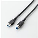 ELECOMiGRj USB3.0ΉP[u U3C-10BK 1.0m Standard-AStandard-B