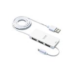 エレコム 充電／通信用microBケーブル付きUSBハブ U2H-MB401SWHの詳細ページへ