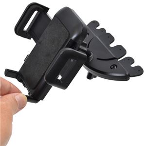 （まとめ）サンコー スマートフォンCDスロット装着ちょうどいい高さな車載ホルダー SMTCDST3【&times;3セット】