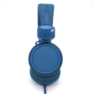 （まとめ）オーセラス販売 スマートフォン通話機能付 デザインヘッドホン ブルー H-20BL【&times;2セット】