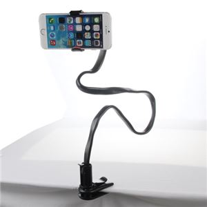 （まとめ）ネクストゼロワン フレキシブル クリップスタンド iPhone／スマートフォン ブラック STND13901【&times;2セット】