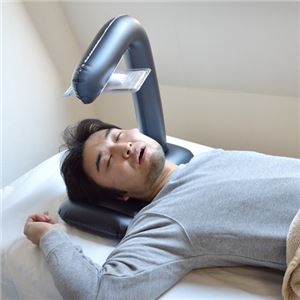 (まとめ)サンコー スマホ用エアバスピロー「お風呂でもちょっと持って手！」 グレー ARPLL84G【&times;2セット】