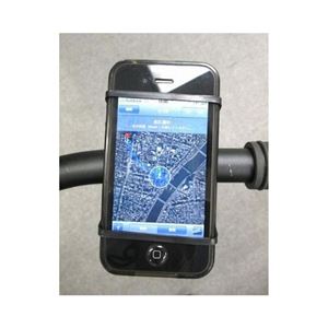 (まとめ)YAZAWA 簡単取り付けモバイルホルダー LB303BK【&times;10セット】