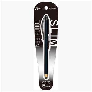 (まとめ)エアージェイ ペン先5スリムタッチペン BK ATP-SLIM BK【&times;10セット】