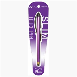 (まとめ)エアージェイ ペン先5スリムタッチペン PR ATP-SLIM PR【&times;10セット】