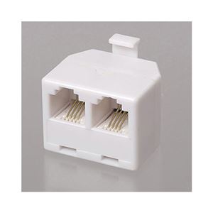 (まとめ)YAZAWA モジュラー2分配プラグ白 TP7W【&times;10セット】