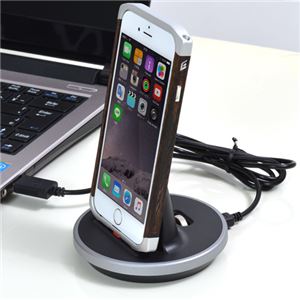 サンコー 肉厚ケースカバー対応充電スタンド for iPhone/iPad (ブラック) MFIPHN6B