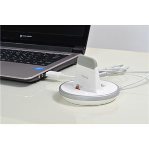 サンコー 肉厚ケースカバー対応充電スタンド for iPhone/iPad (ホワイト) MFIPHN6W