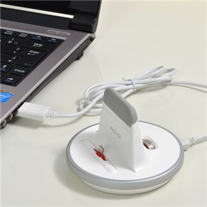 サンコー 肉厚ケースカバー対応充電スタンド for iPhone/iPad (ホワイト) MFIPHN6W