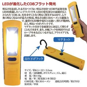 (まとめ)福昌 COBフラット発光LED強力スポットライト 810835【×3セット】