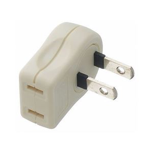 (まとめ)YAZAWA L型プラグアダプター縦 Y02SA02W【&times;10セット】