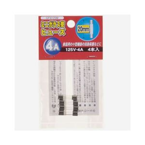 (まとめ)YAZAWA ミニガラス管ヒューズ20mm 125V GF4125M【&times;10セット】