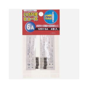 (まとめ)YAZAWA ミニガラス管ヒューズ20mm 125V GF6125M【&times;10セット】