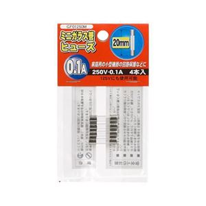 (まとめ)YAZAWA ミニガラス管ヒューズ20mm 250V GF2250M【&times;10セット】