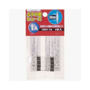 (まとめ)YAZAWA ガラス管ヒューズ30mm 125V GF1125【×10セット】