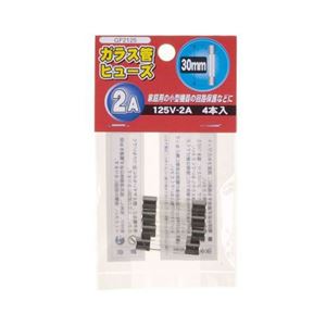 (まとめ)YAZAWA ガラス管ヒューズ30mm 125V GF2125【×10セット】