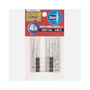 (まとめ)YAZAWA ガラス管ヒューズ30mm 125V GF4125【&times;10セット】