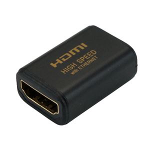 (まとめ)HORIC HDMI中継アダプタ ブラック HDMIF-041BK【×10セット】
