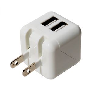 (まとめ)ミヨシ USB-ACアダプタ 2.4A 2ポート ホワイト IPA-US01/WH【&times;3セット】