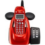 ユニデン ディズニーキャラクターデジタルコードレス留守番電話機セット UCT-012P2-R メタリックレッド