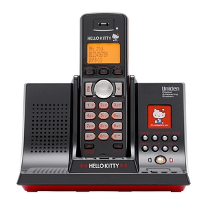 ユニデン ハローキティデジタルコードレス留守番電話機 UCT-005-R レッド