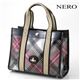 Vivienne Westwood（ヴィヴィアンウエストウッド）　ポーチ付バッグ　TRANSPARRENT TARTAN　4077 Nero