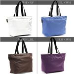 Herve Chapelier(エルベシャプリエ) トートバッグ 1024N PUR&times;WH（パープル&times;ホワイト）