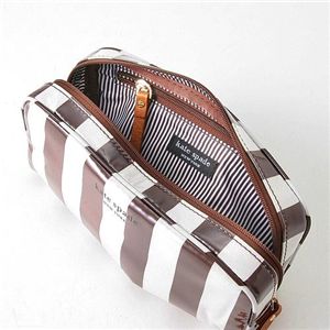 Kate Spade(ケイトスペード) ストライプ ポーチ PWRU0034 Choco