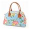 Cath Kidston　バッグ  Bowling Bag With Leather  230308 Box Floral Blue