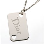 Christian Dior(クリスチャン ディオール) ネックレス D21621 ロゴ（シルバー×ハート）
