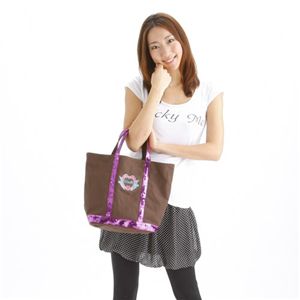 kitson(キットソン) スパンコール トートバッグ 3872・Brown&times;Fuchsia