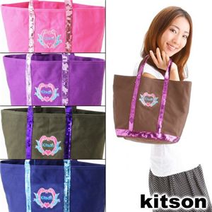 kitson(キットソン) スパンコール トートバッグ 3872・Brown&times;Fuchsia