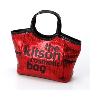 kitson(キットソン) コスメティック バッグ KSG0153・Red×Black