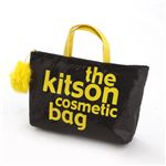 kitson(キットソン) バッグinバッグ GLITTER MATERIAL COSMETIC BAG KSG0168・Black×Yellow