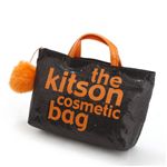 kitson(Lbg\) obOinobO GLITTER MATERIAL COSMETIC BAG KSG0172EBlack~Orange