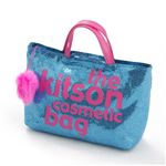 kitson(Lbg\) obOinobO GLITTER MATERIAL COSMETIC BAG KSG0174EBlue~Pink