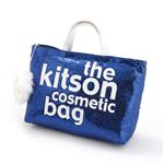 kitson(Lbg\) obOinobO GLITTER MATERIAL COSMETIC BAG KSG0175ENavy Blue~White
