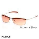 POLICE �T���O���X 2744G 579R �u���E���~�V���o�[